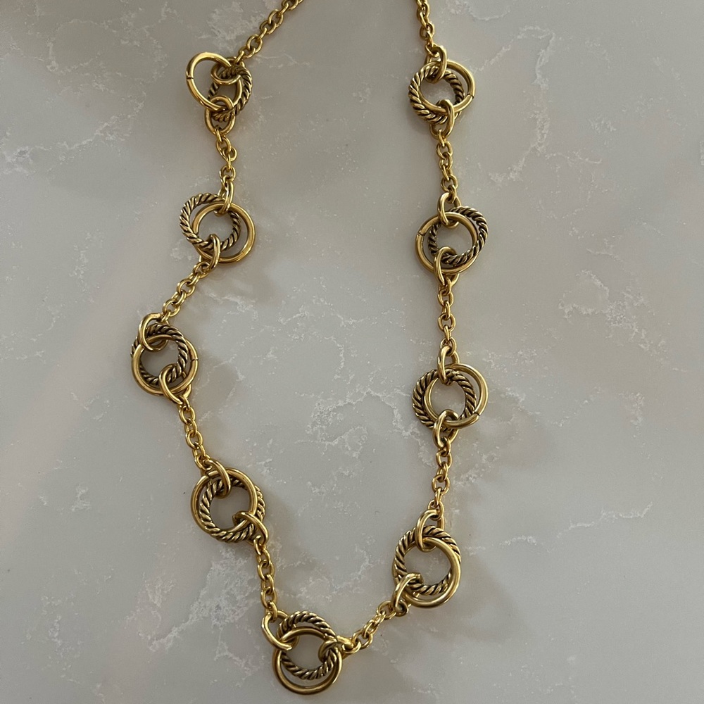 Ralph Lauren gold tone necklace with details